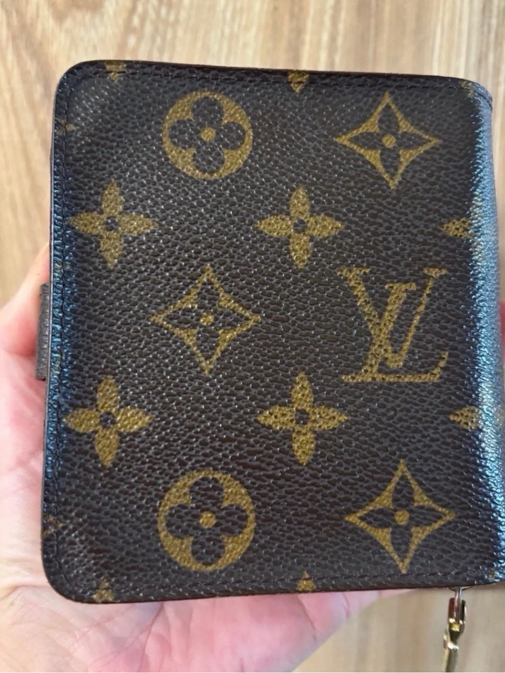 Louis Vuitton Monogram Canvas Brown and Gold Card Holder Wallet